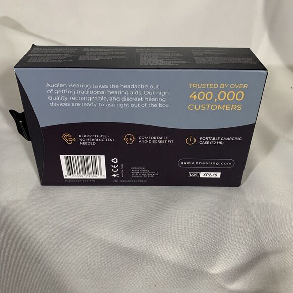 Audien Atom Pro 2 Rechargeable OTC Hearing Aids, New In Box Original Packing - Picture 5 of 5